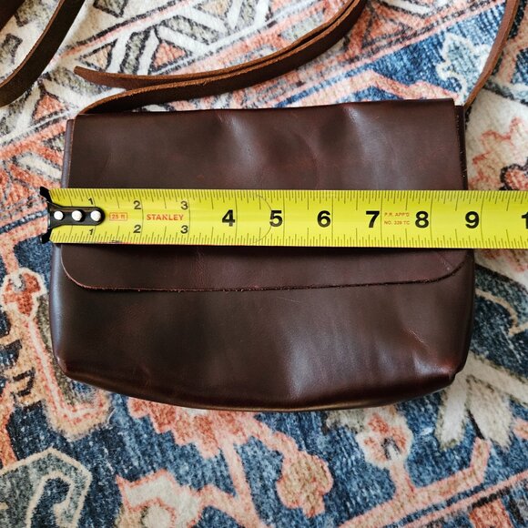 Full Grain Leather Small Crossbody Bag with adjustable strap - Picture 8 of 8
